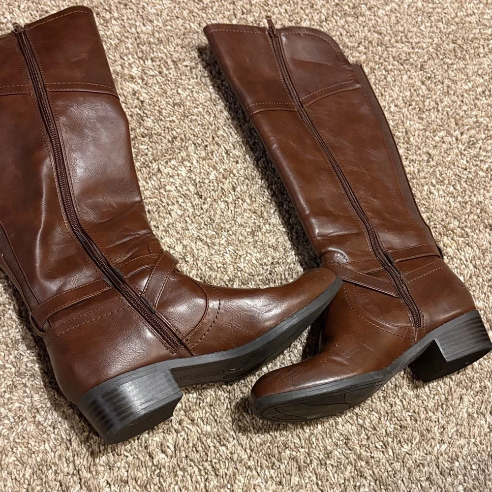 Liz Claiborne Dark Brown Knee-High Boots - Picture 3 of 7